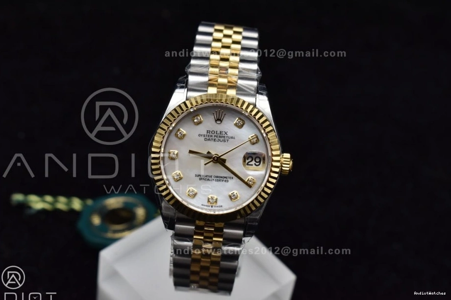 DateJust Steel 542 President Ladies Diamond 31 GSF Dial Bracelet Colorful 316L YG 278271 On MOP 0708